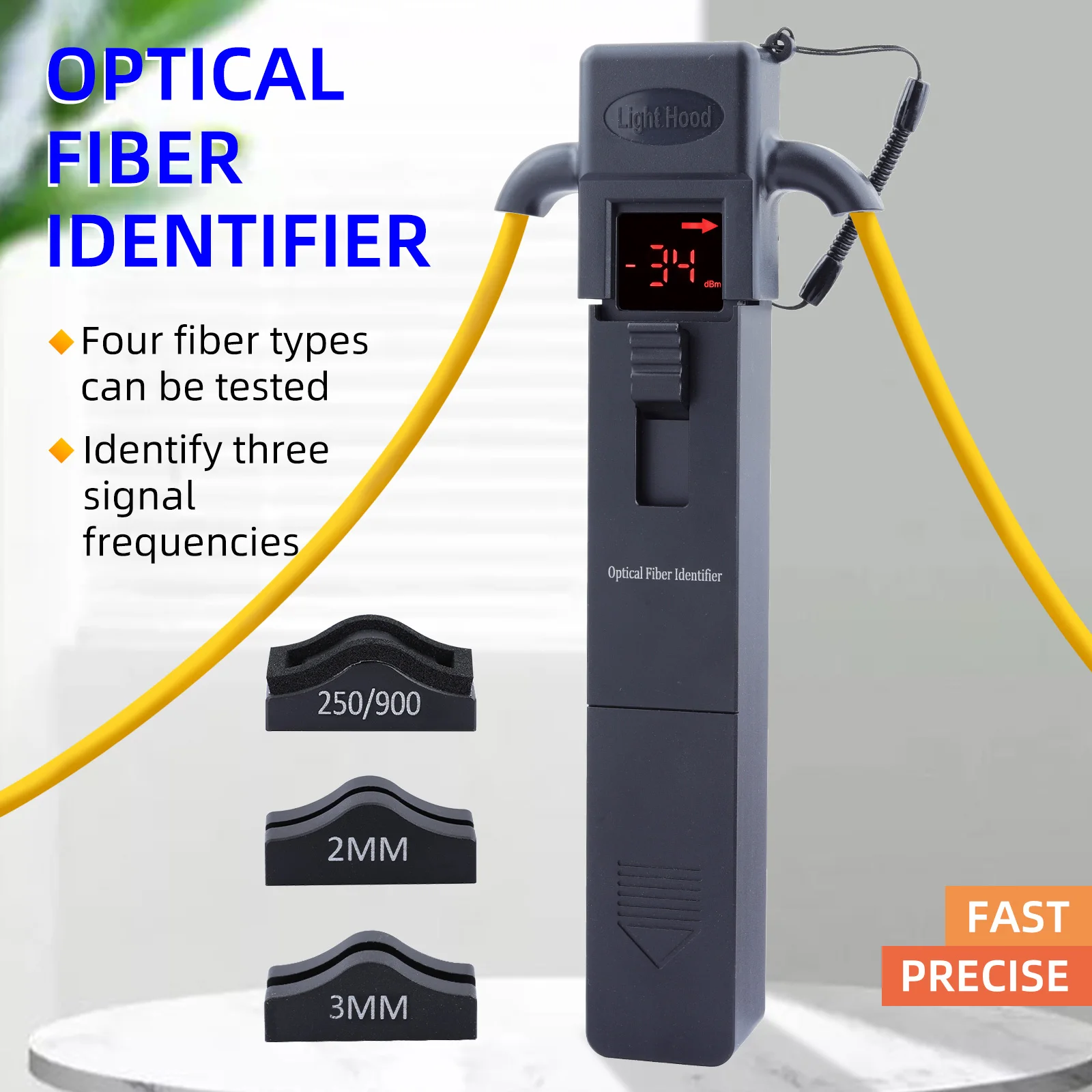 Imagem -02 - Identificador de Fibra Óptica Cabo Óptico Identificação de Orientação de Fibra Detector de Potência Testador de Direção de Sinal Kfl35