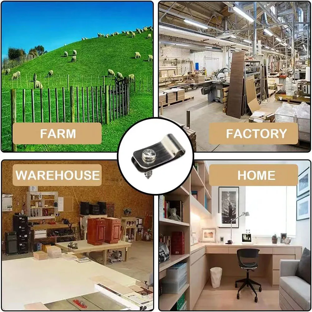 

Проволочный зажим для ограждения и клетки для собак, разработанный из нержавеющей стали 304, включает в себя винты 100/200 для надежной установки.