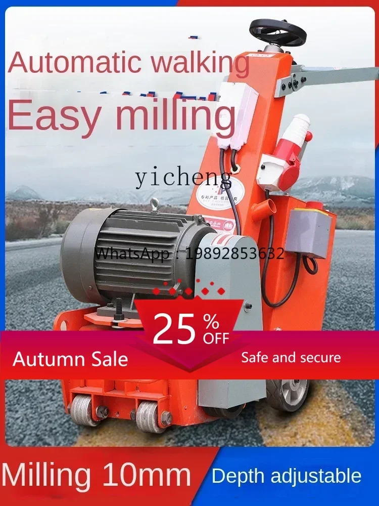 pavement concrete hand-pushed small electric concrete milling machine