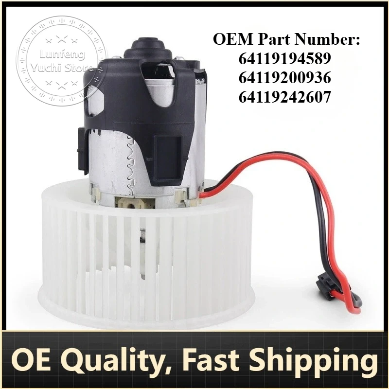 

P/N: 64119194589,64119200936,64119242607 - A/C Blower Motor for BMW 5(F10,F11),6(F06,F12,F13),7(F01,F02,F03,F04); Alpina