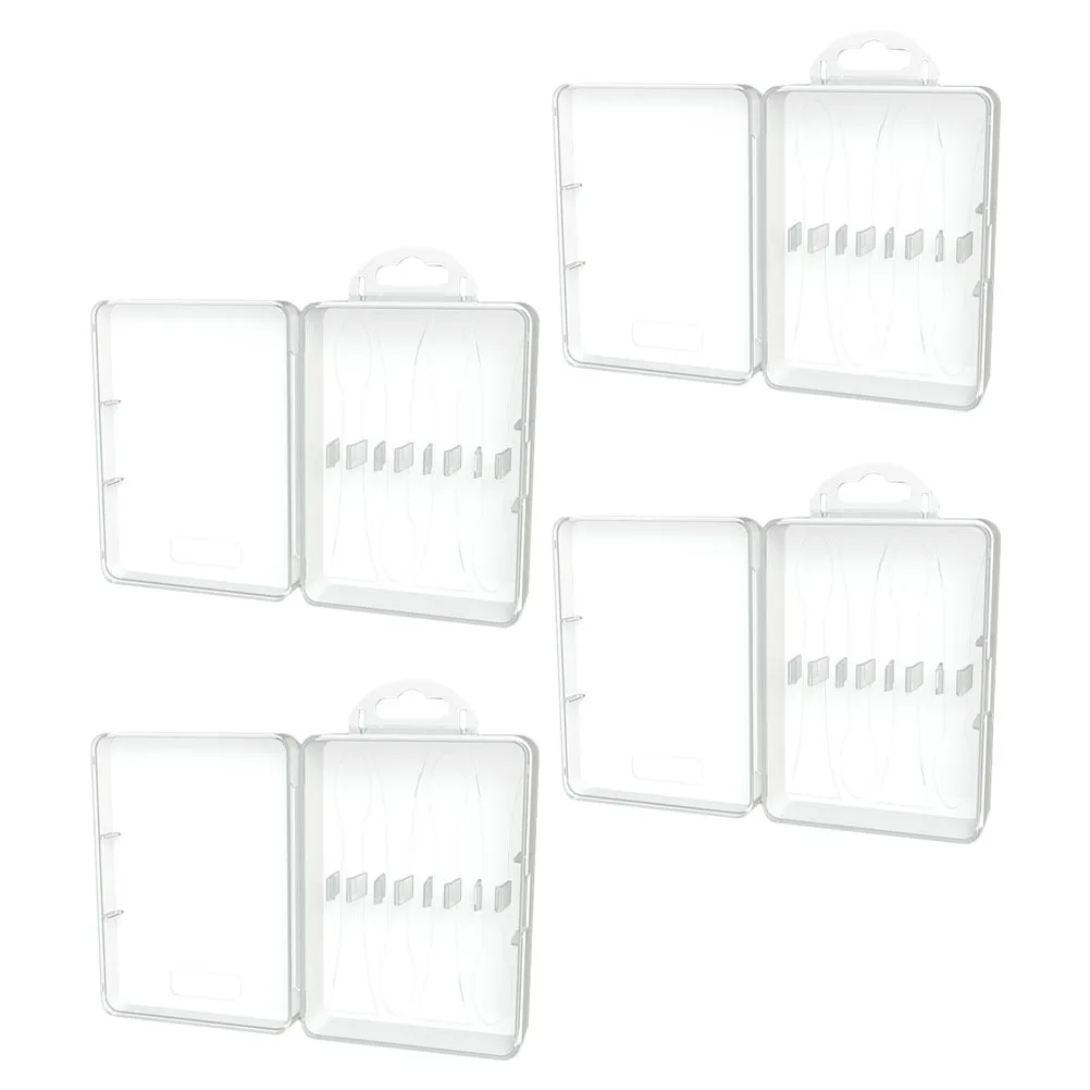 4 قطعة رؤوس فرشاة الأسنان الكهربائية Pp دائم قابلة لإعادة الاستخدام صندوق تخزين السفر المحمولة حامل رأس فرشاة صغيرة لرأس فرشاة الأسنان