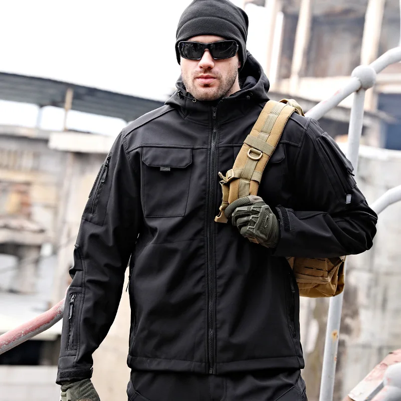 Veste Militaire Softshell Coupe-Vent pour Homme, Uniforme des Forces Spéciales, Multicam, pour la html en Hiver