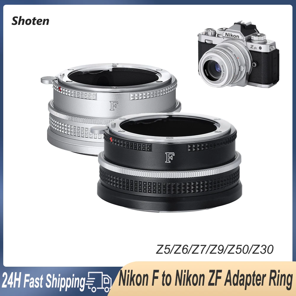 

Shoten For Nikon F Lens Mount lens Adapter To Nikon ZF Manual Focusing Adapter Ring Suitable For ZFZ5 Z6 Z7 Z9 Z50 ZFC Z30 Z8 Z9