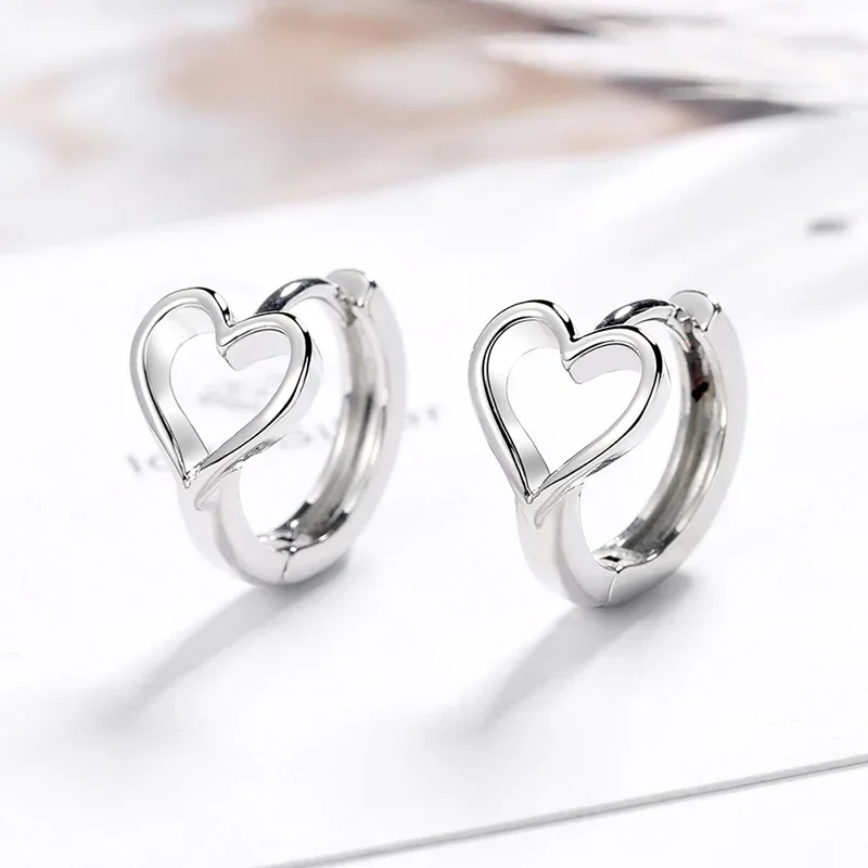 

Женские серьги-кольца в форме сердца, полые, гладкие, медные, маленькие круглые, модные, романтичные, аксессуары для пирсинга ушей, подарки