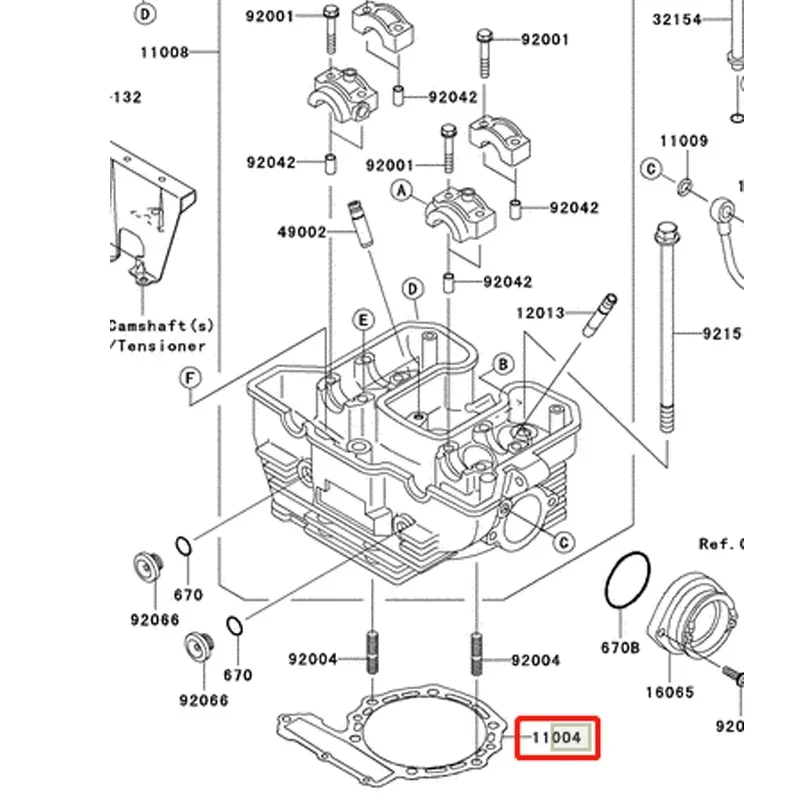 Lopor Motorcycle Engine Crankcase Cylinder Head Gasket For Kawasaki KLR650 1987-2024 KLR 650 11004-1158