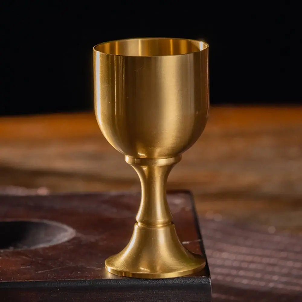 1Pcs Cocktail Beverage Wine Goblet New Gold Copper Liquor Cup S/L Metal Brass Chalice Cup for Party Home Accessories