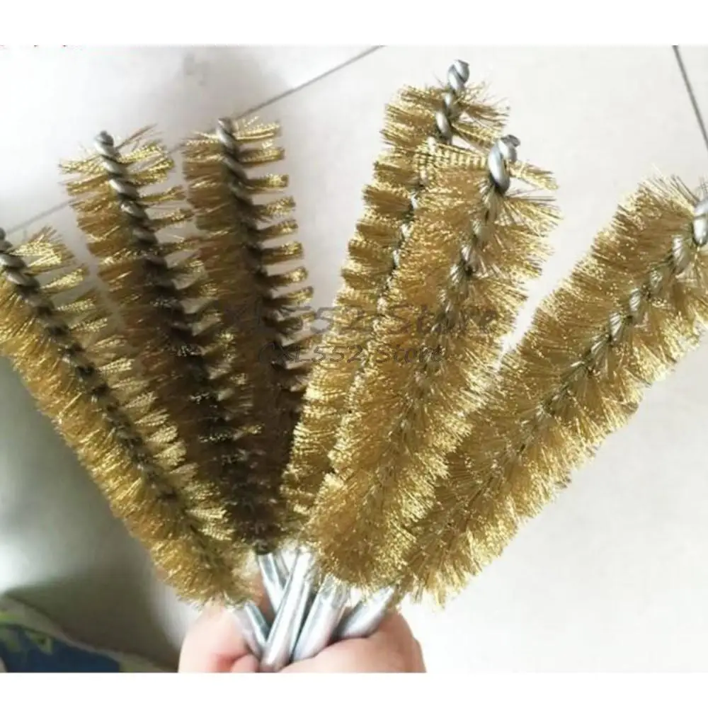 2Pcs 10/12/15/18/20/25/30/35/40/50/60mm Brush Dia Brass Wire Pipe Tube Cleaning Chimney Brushes