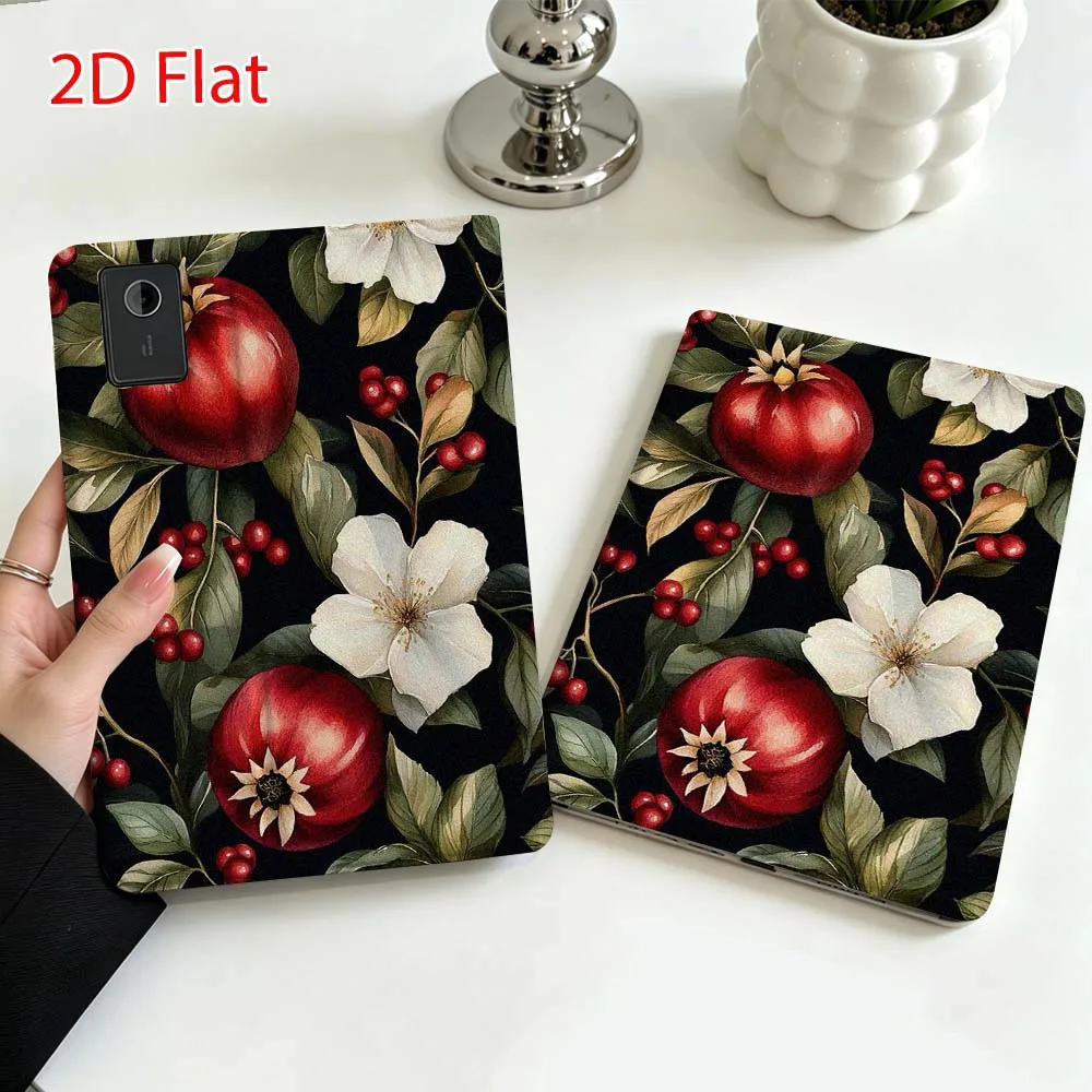 Retro pomegranate For Lenovo Xiaoxin Pad Pro Tab P12 P11 11 13 11.2 inch K11 Plus Pen Tray Tablet Case Soft