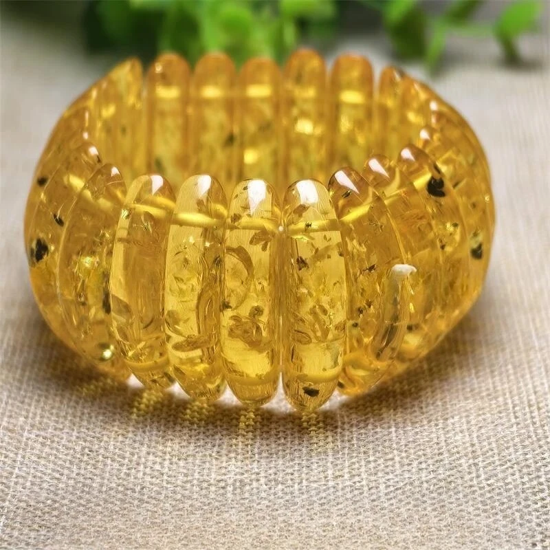 

Браслет из медового воска и янтаря, унисекс, браслет в этническом стиле для женщин, красный, желтый цветок, натуральный камень, регулируемый браслет с одной петлей