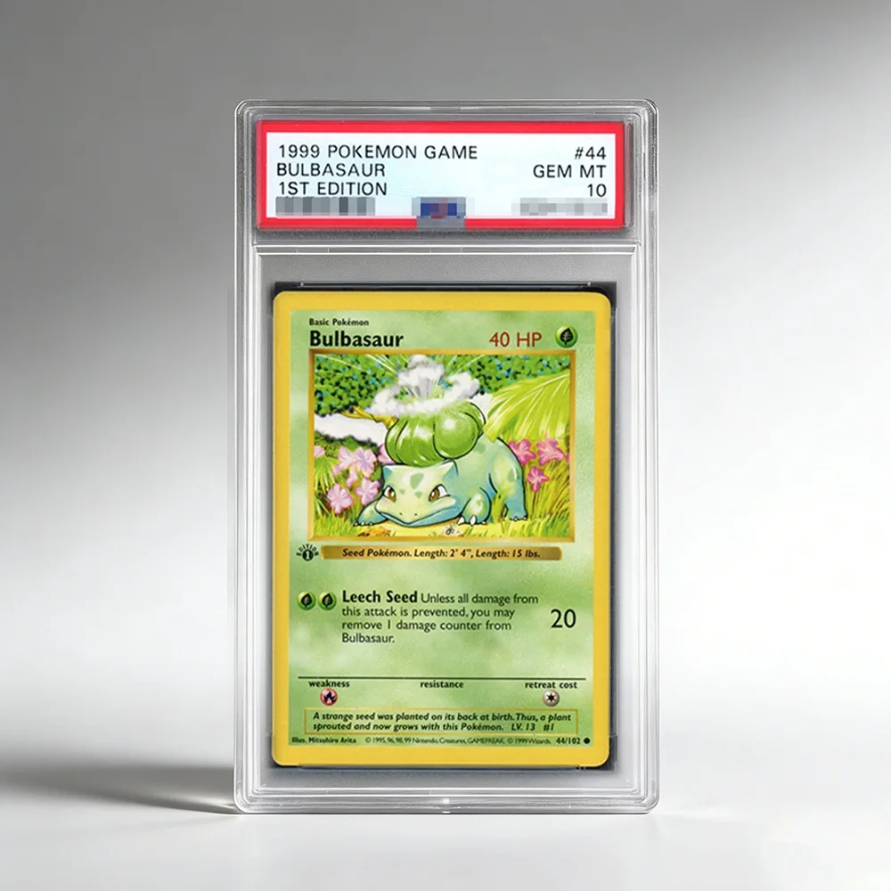

DIY PTCG Rating Card Single Card 1999 GAME BULBASAUR 1ST EDITION 44/102 Collection Card 10Points Rating Card Anime Card Toy