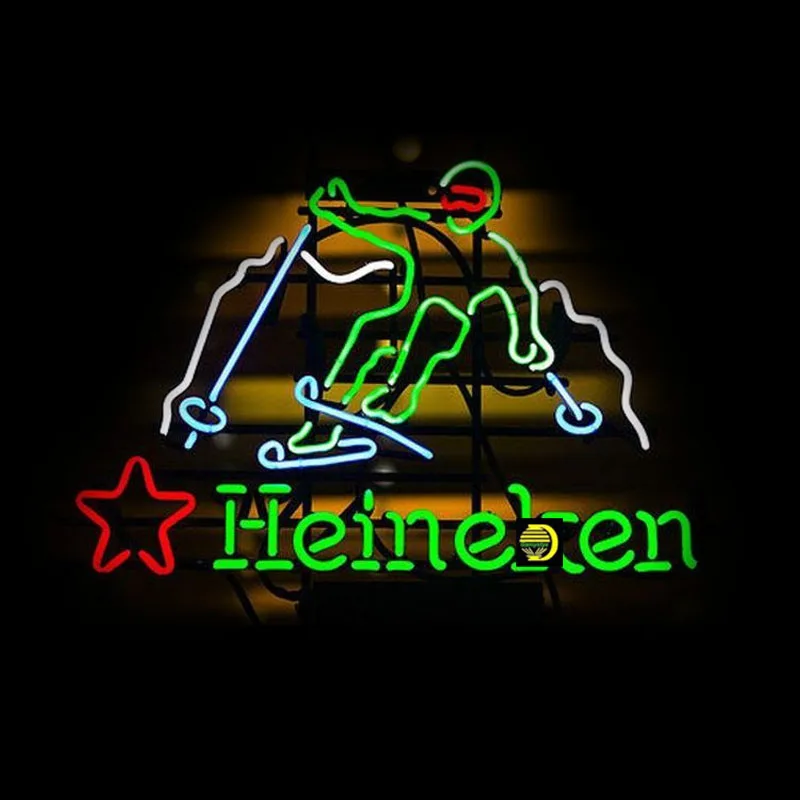 Heineke Neon Bulbs Sign Handmade Light bar Room Recreation Glass Tube Handcraft Art Affiche lamps neon bar signs for beer Bar