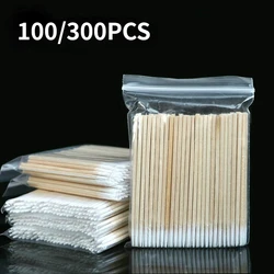 Disposable Cotton Swab Lint Free Micro Brushes Wood Cotton Buds Swabs Ear Clean Stick Eyelash Extension Glue Removing Tool