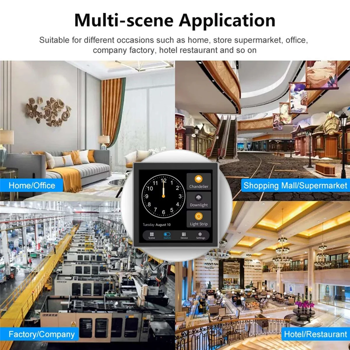 【Home-Tools!】2X Tuya T3E Panel Schalter Touch Screen Panel EU Smart Control Panel Schalter Zigbee Smart Home Wand Push Licht Schalter,