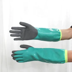 Labor protection gloves multi-functional face resistant to acid and alkali food-grade non-slip rubber abrasion gloves