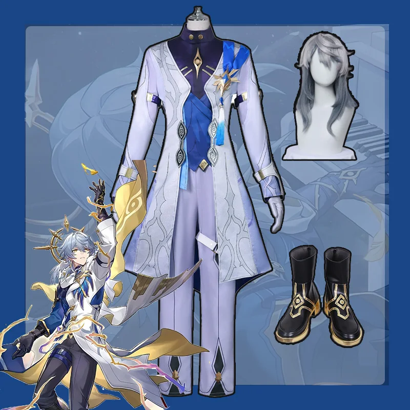 

Honkai: Star Rail Sunday & Robin Twin Cosplay Bundle | Official Licensed Costume, Wig, Shoes Costumized