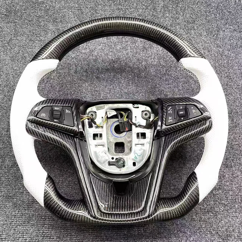 Black Sport Perforated Leather Carbon Fiber Steering Wheel for Chevrolet Cruze 2012 2013 2014 2015 Car Steering Wheel