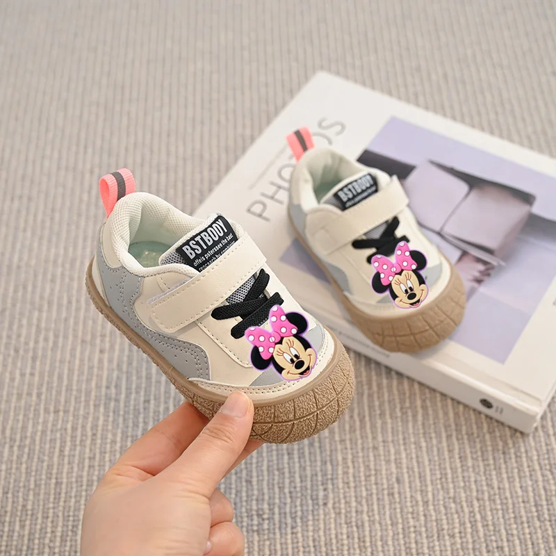 

Mickey Mouse Children Board Shoes Spring Autumn New Male and Female Baby Non-slip Soft-soled Casual Shoes Disney Toddler Shoes