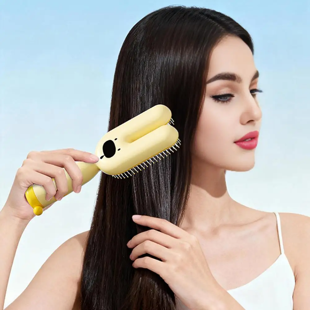 22cm U-shaped AirCushion Brush Magnetic Multi-functional Anti-static Scalp Massage Comb Women Portable Hair Styling Detangling