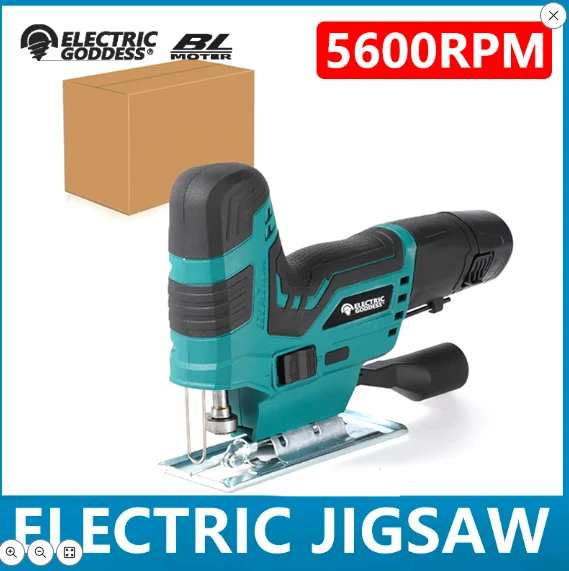 

12V Electric Jigsaw Jig Saw Electrical Saw for Woodworking Portable Multi-Function Woodworking Power Tool With Battery