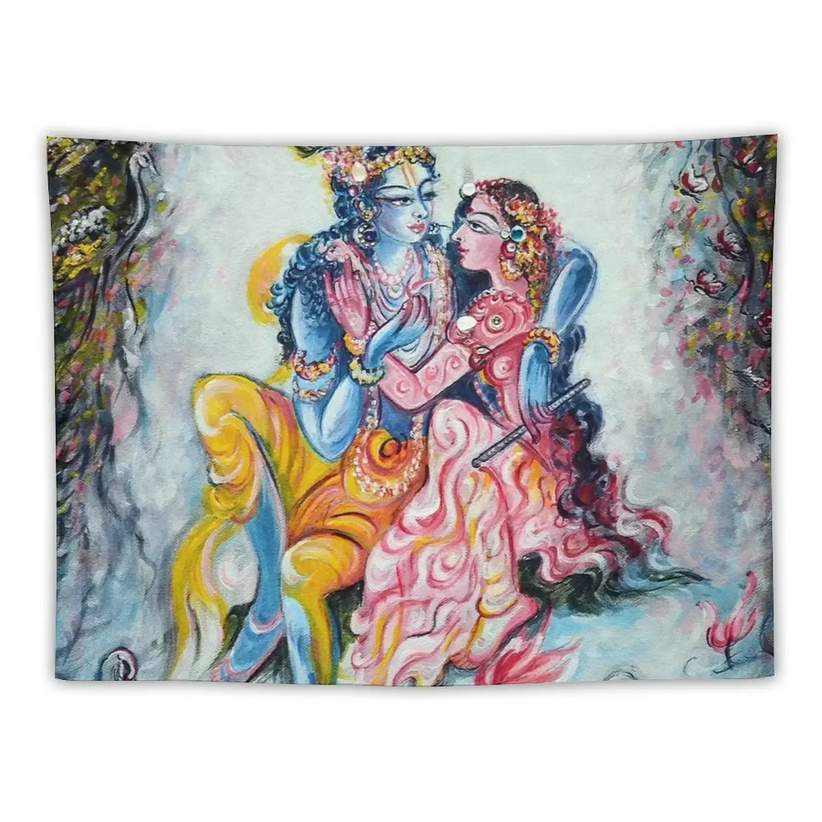 

Radhe Krishna - Love moments Tapestry Things To Decorate The Room Decorative Paintings Tapestry