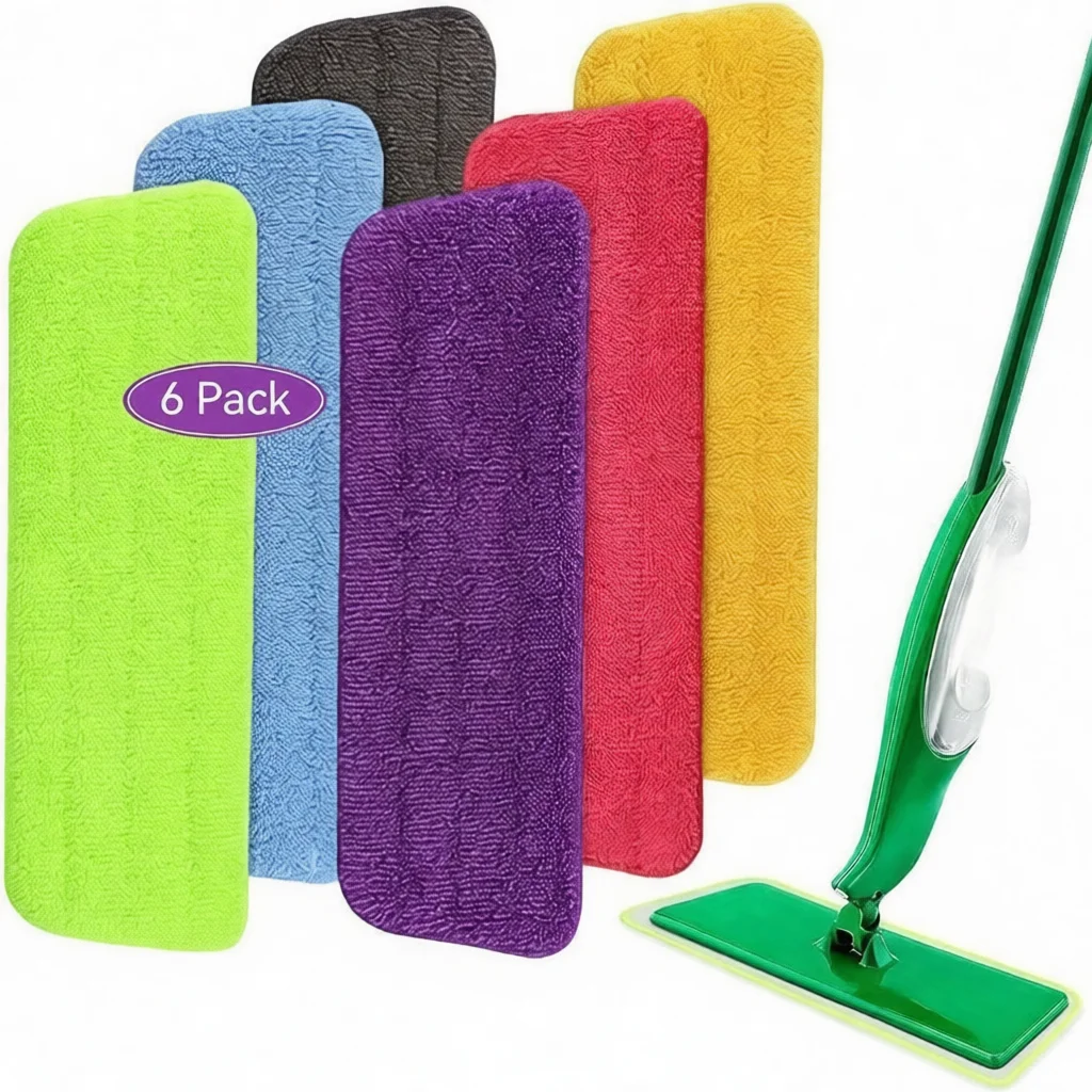 16 Inch Washable Microfiber Mop Pad Replacement Head Reusable Floor Cleaning Cloth Spray Mop Accessory For Hard Floors