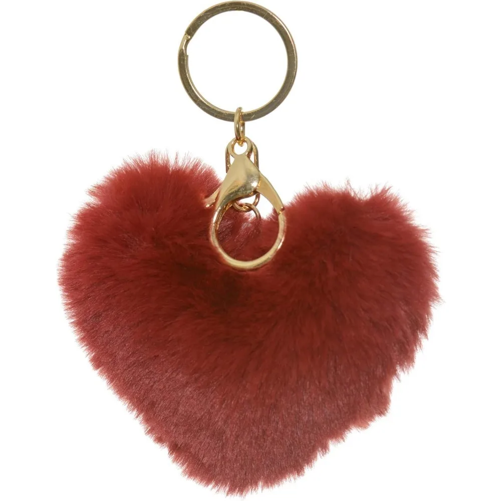 フェイクファーボールポンポンキーチェーンリング女性用バッグペンダント