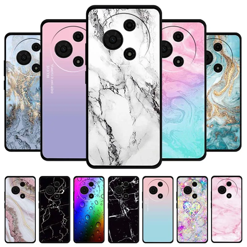 Funda para TCL 60 SE / 605, funda de silicona pintada con gradiente de mármol, funda para teléfono TCL 60 SE, funda suave TCL 605, Capa a prueba de golpes