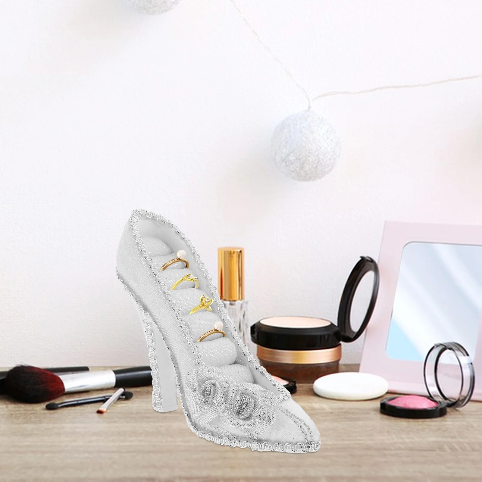 High Heel Shape Jewelry Display Stand Ring Organizer Earring Holder Storage Organizer for Rings Earrings Ring Storage Holders