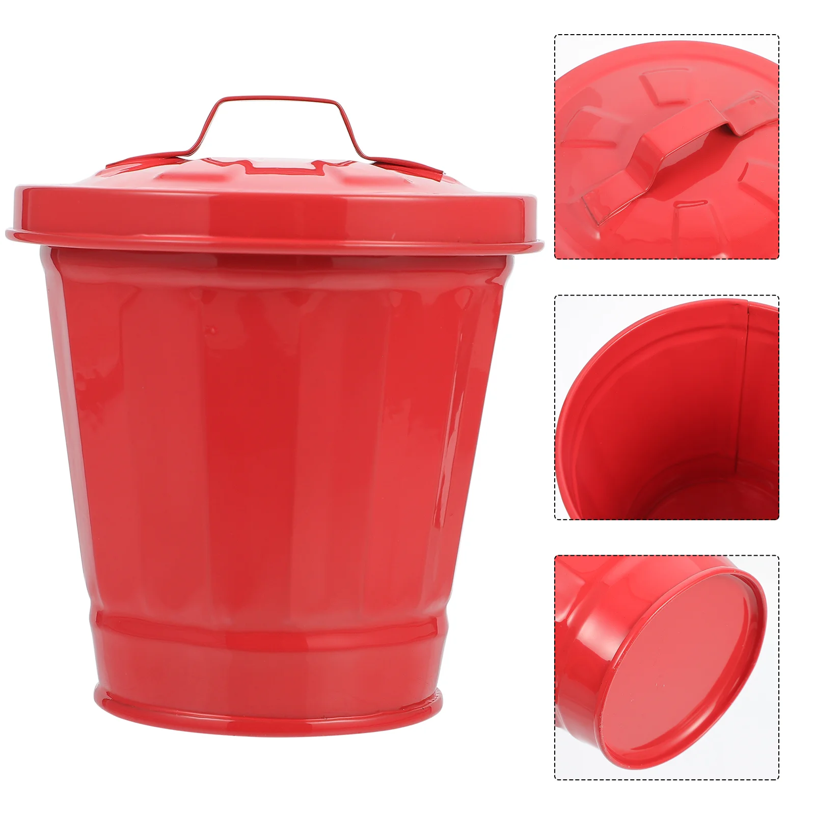 

Garbage Can Car Trash Mini Pots Debris Storage Bin Countertop Containers Desktop Office