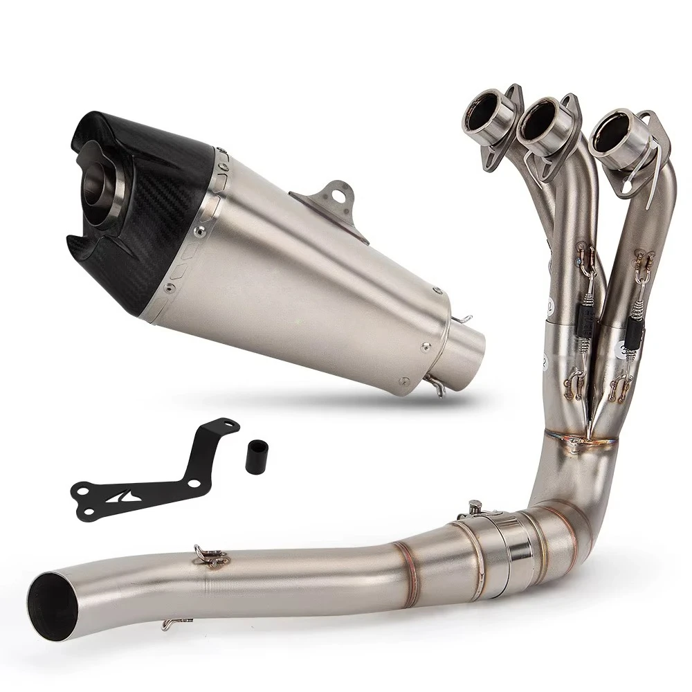 Slip On For Yamaha MT09 FZ09 XSR900 2021-2024 Motorcycle Exhaust Full System Modify Front Link Pipe Carbon Yoshimura AT2 Muffler