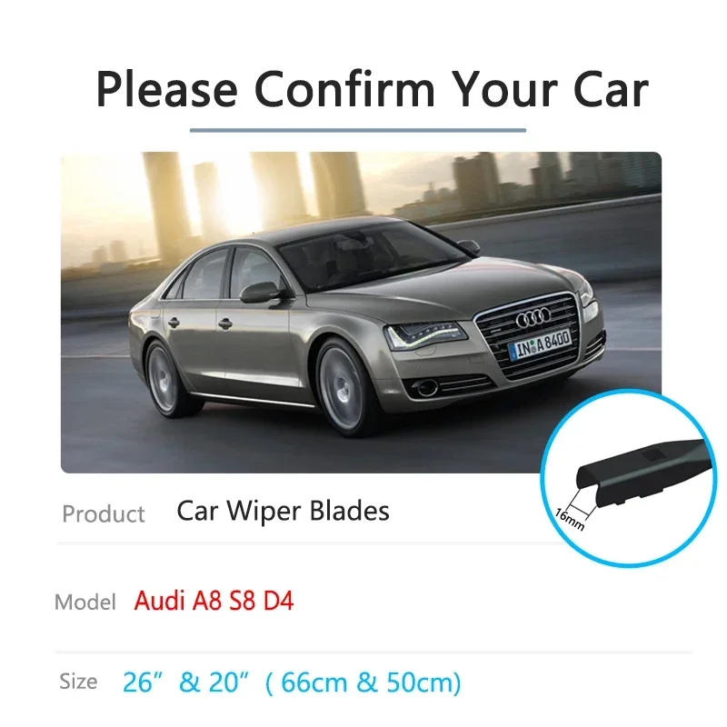 For Audi A8 S8 D4 2010 2011 2012 2013 2014 2015 2016 2017 Windscreen Windshield Accessories Window Car Front Wiper Blade Brushes