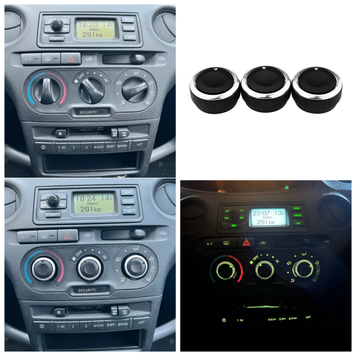 Perilla de Control de Aire Acondicionado para Toyota Vios Vitz Yaris Echo 2002-2006 Tacoma Avanza Xenia 2004-2011