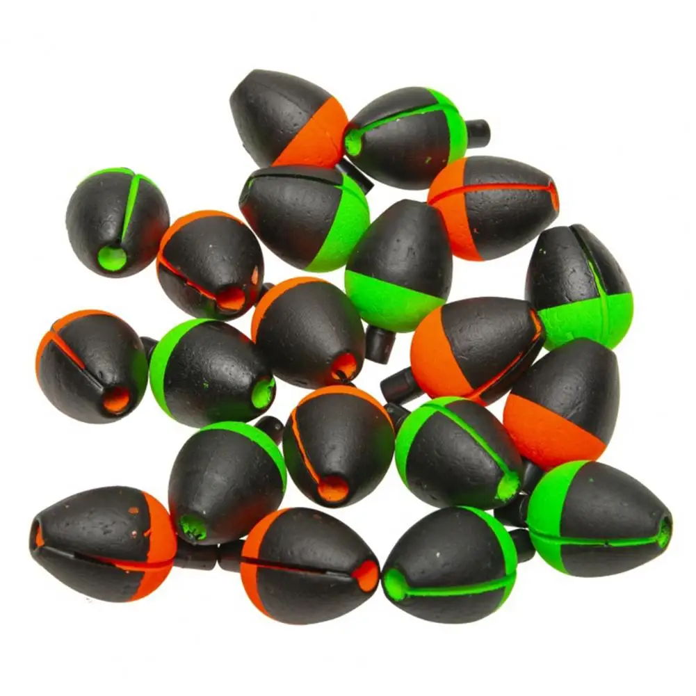 Easy Installation Fishing Float 10pcs Oval Eva Fishing Floats for High Visibility Buoyancy Long for Freshwater for Anglers