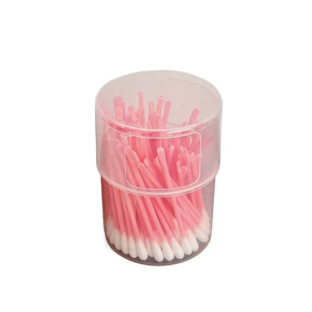 100Pcs/set Eyelash Extension Glue Removing Double Head Cotton Swabs Cotton Bud Nose Lipstik Ear Cleaning Makeup Cotton Stick