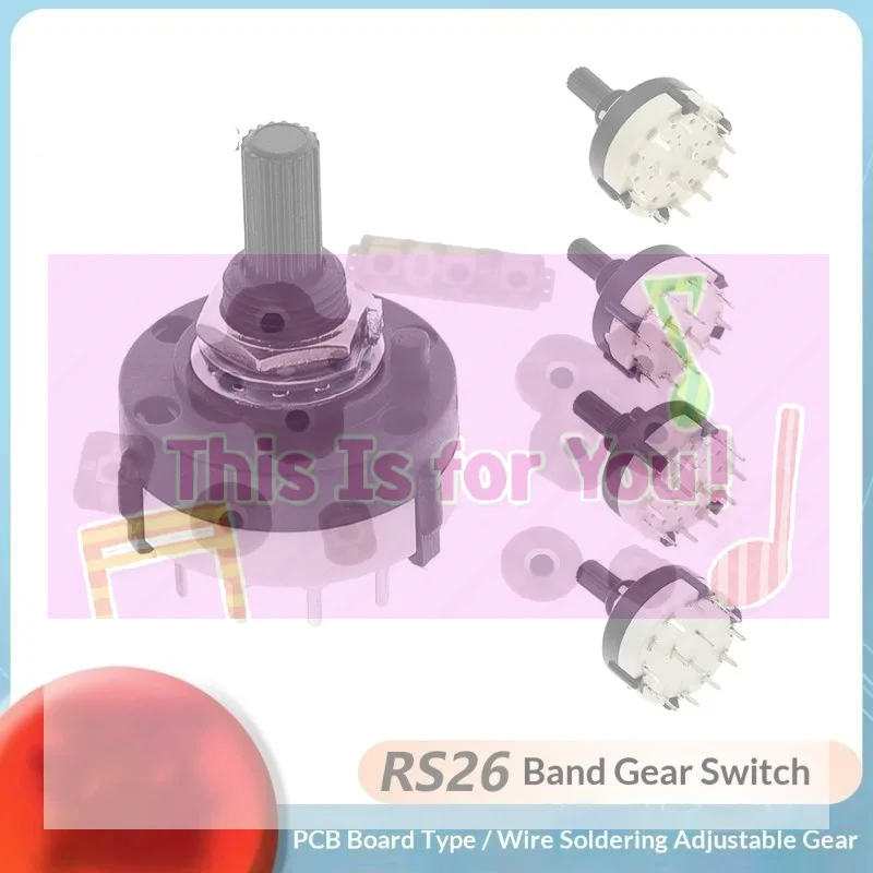 【MA】RS26 1/2/3/4 Pole Position 3/4/6/12 Selectable Band Rotary Channel Selector Switch Single Deck Rotary Switch Band Selector