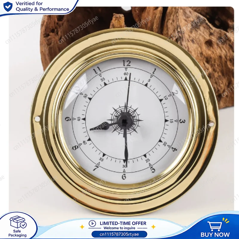 Marine Barometer Copper Case Barometric Pressure Gauge Thermometer Hygrometer 98mm Weather Instrument Air Pressure Meter