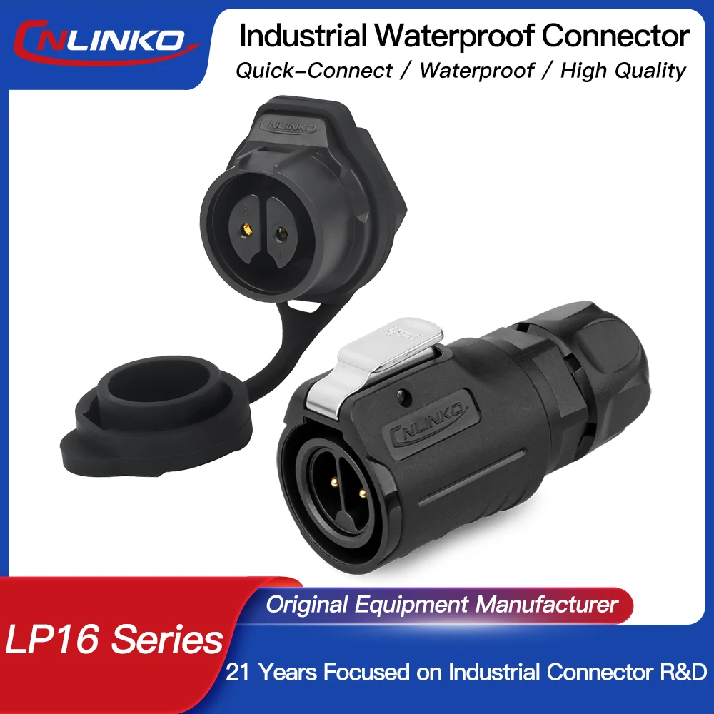 Connecteur Étanché Aviation 2 Broches 5A IP68 – Mâle/Femelle, Connecteur Câble Électrique Robuste Anti-Eau Pour Extérieur