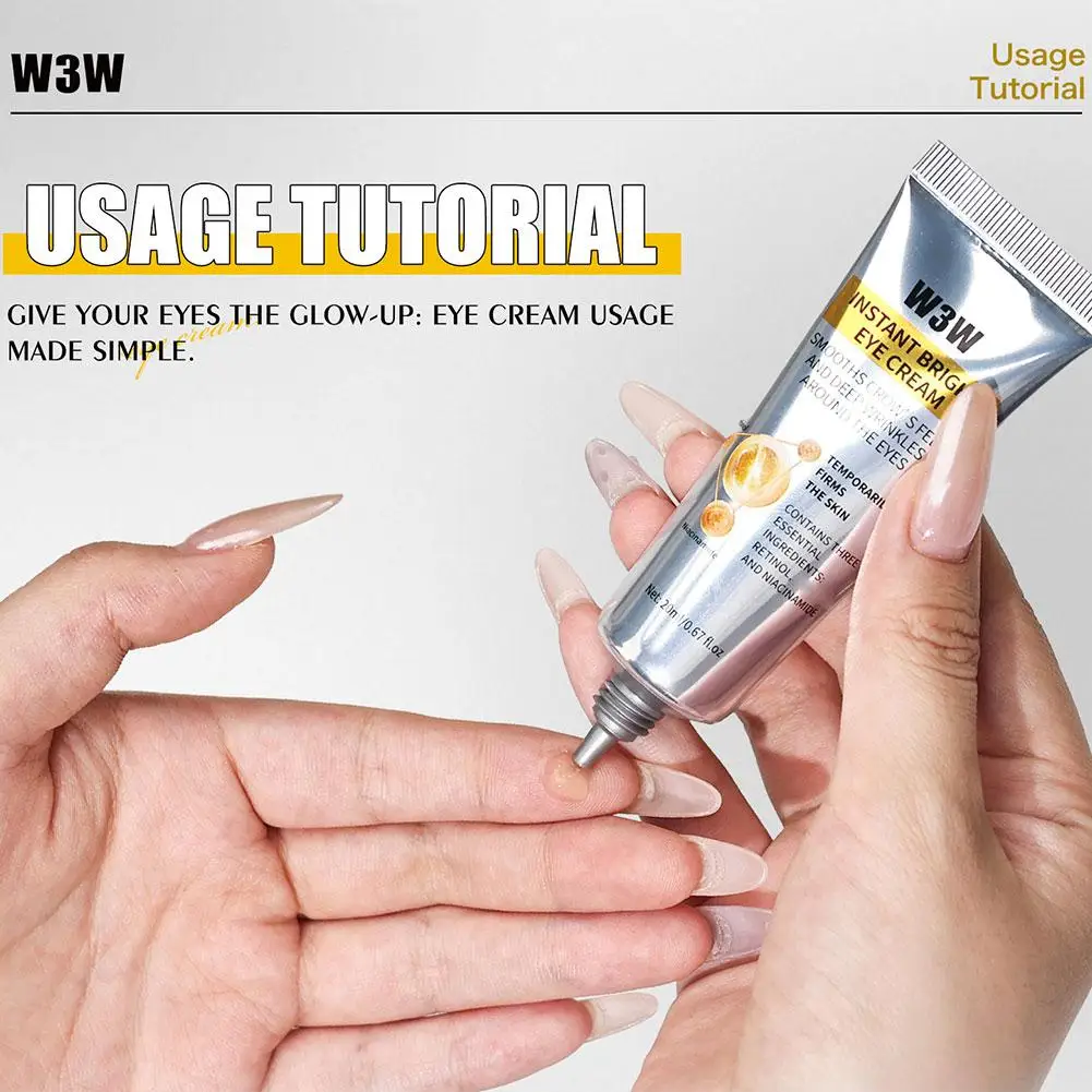 

W3W Instant Bright Eye Cream Moisturizing Soothing Eye Contour Anti-wrinkle Temporary Lifting Serum Eye Massage Cream