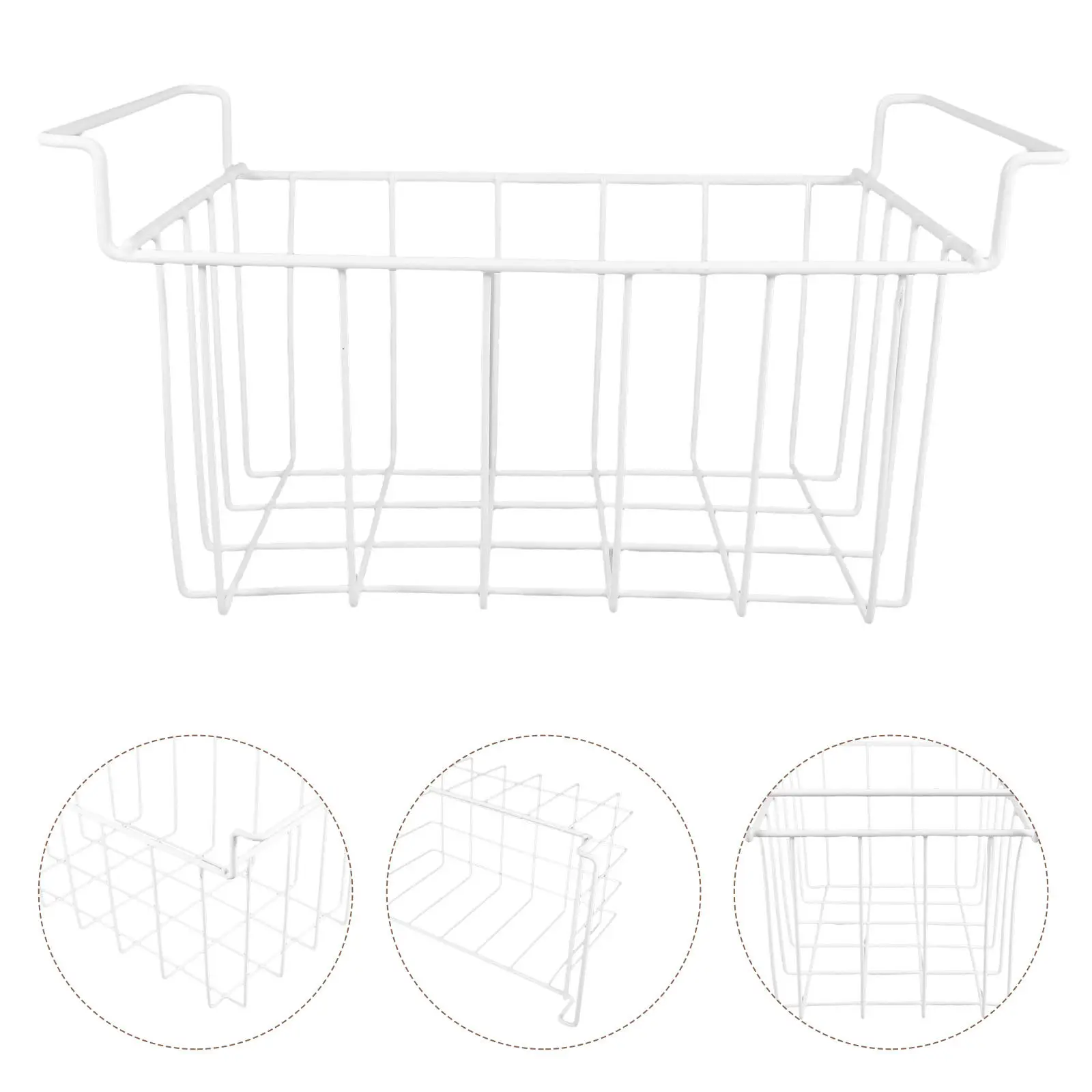 Chest Freezer Wire Basket Sturdy Multi-Purpose Freezer Storage Organizer with Hanging Design Easy-Clean Moistureproof Food