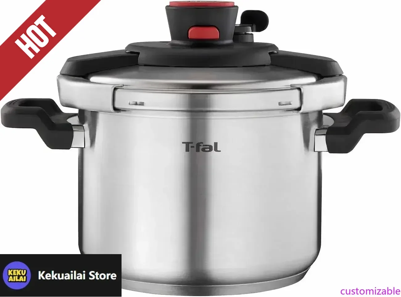 

Customizable Clipso Stainless Steel Pressure Cooker 6.3 Quart, Induction , Secure locking System, One Hand System, Recipe Book I