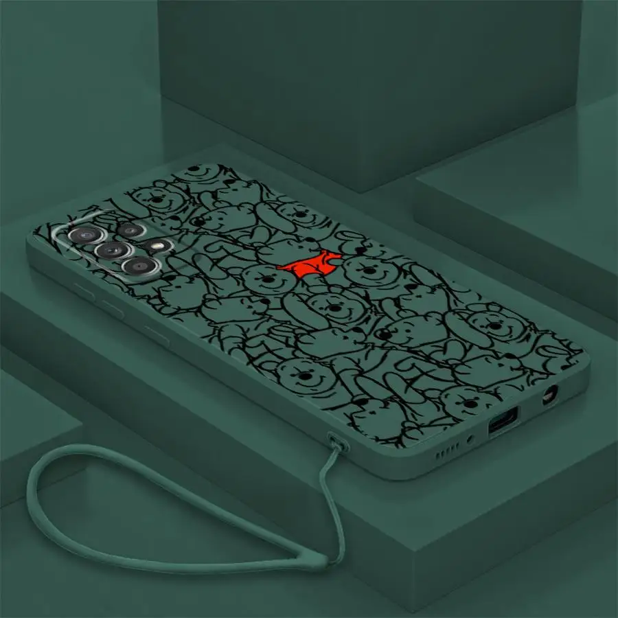 ديزني ويني ذا بوه حافظة لهاتف سامسونج جالاكسي A20s A06 A02s A05 A50 A56 A03 A30s A53 A71 A73 A04 غطاء ناعم