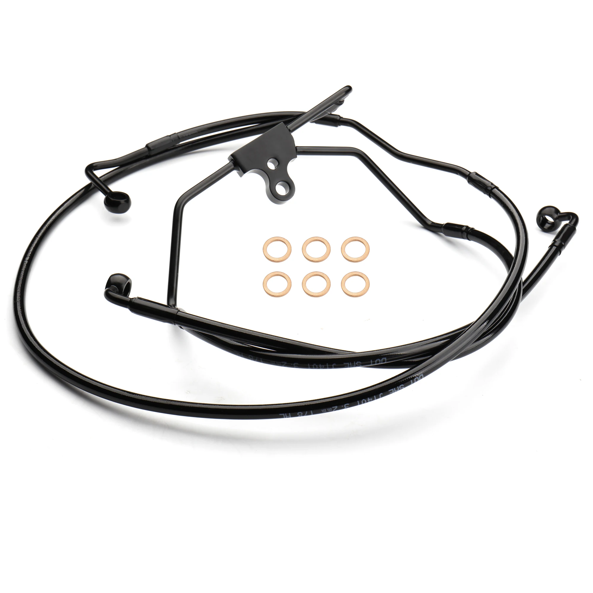 

Lower Front Brake Line Kit Stock Length for Harley 2008-2013 Touring with ABS Street Electra Glide/Ultra Classic/Road Glide