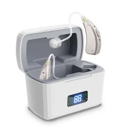 Digital 16-Channel Rechargeable Hearing Aids Multi-Mode BTE Hearing Aid High Performance Concealed In-Ear for Seniors & Deafness