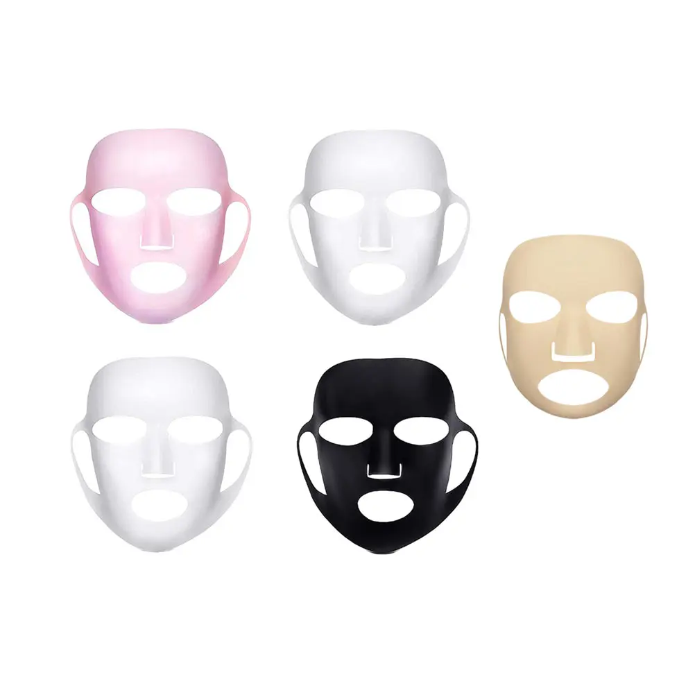

5pcs Silicone Face Mask Covers Reusable Ear Hook Non Slip Hot Cold Application Anti Moisture Loss Facial Cover