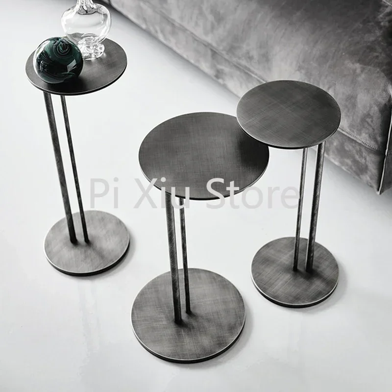 

Mobile Classical Luxury Small Metal Iron Coffee Tables Bedroom Removable Round Gold Nordic Side Tables Modern Furnitures