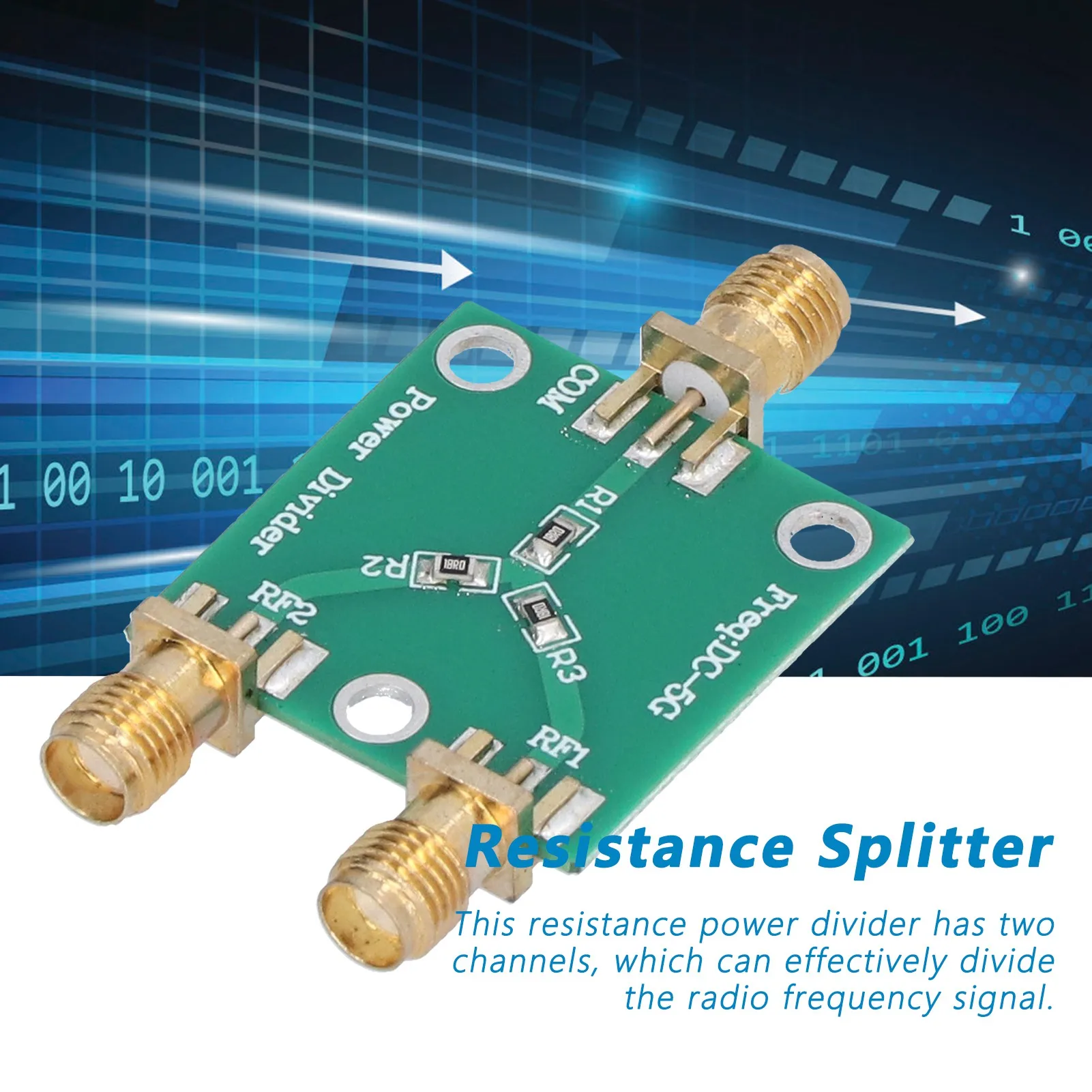 Venda Divisor de potência resistiva, divisor rf de 2 vias, 5ghz, 6db, 0.5w, módulo pcb, alto isolamento, baixa perda de inserção, saída estável para rf