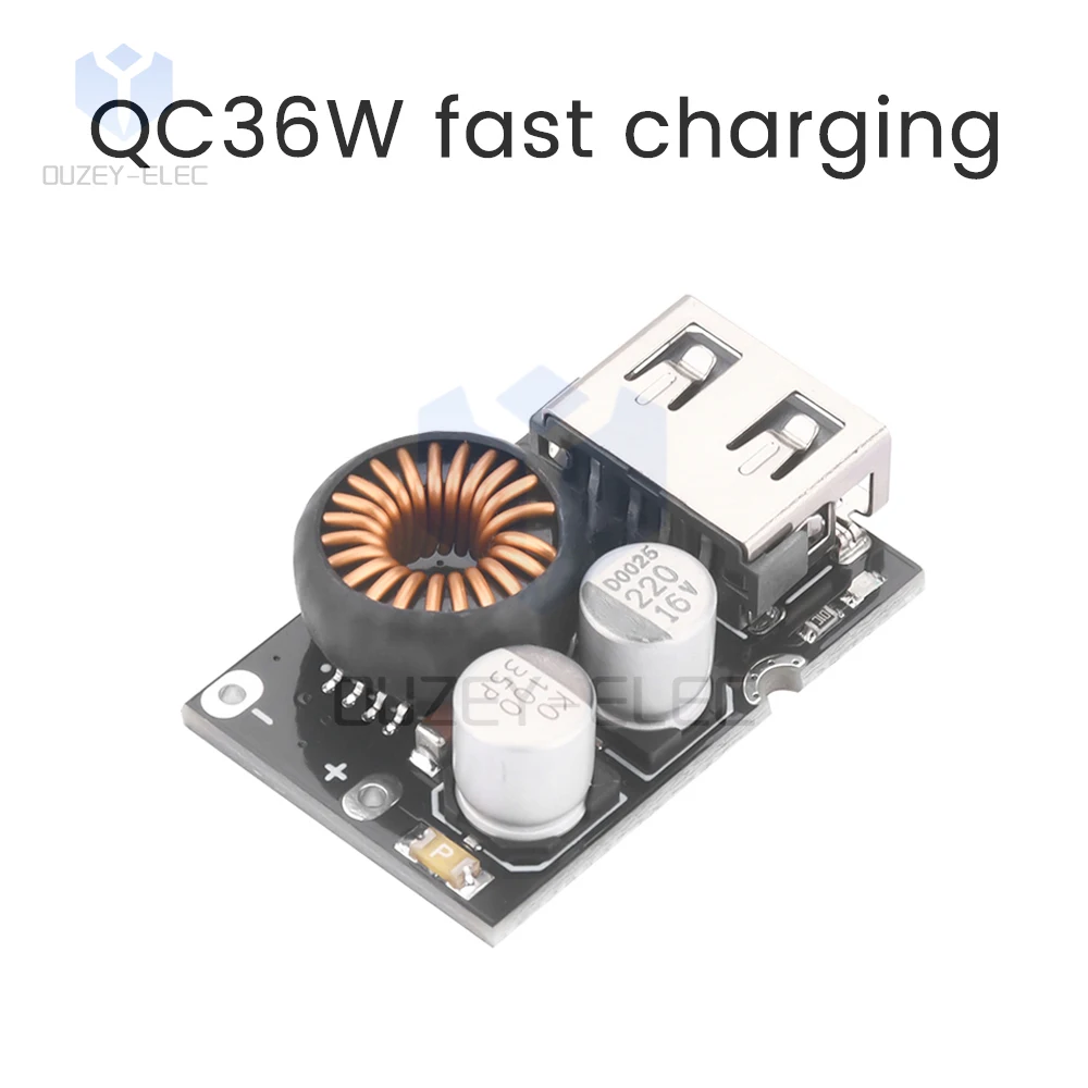 

5 шт., высокоэффективный модуль быстрой зарядки QC3.0 2,0 AFC SCP QC36W от 12 В до USB