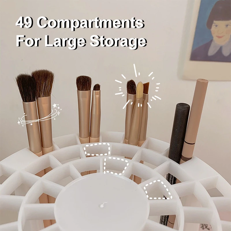Lattices Cosmetic Multifunction Large-Capacity for Make-up Brush Storage Box Table Organizer Make Up Tools Pen Storage Holder