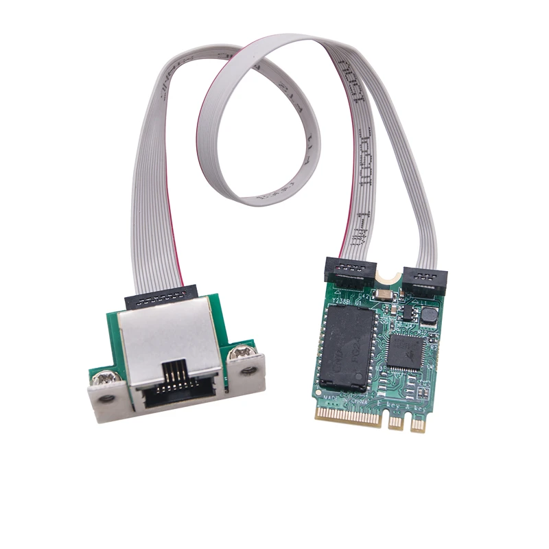 2.5Gb Network Adapter M.2 A+E/Mini PCIE to RJ45 COM Port RTL8125BG Chip 2.5G/1G/100Mbps Gigabit Ethernet LAN Card for Desktop PC