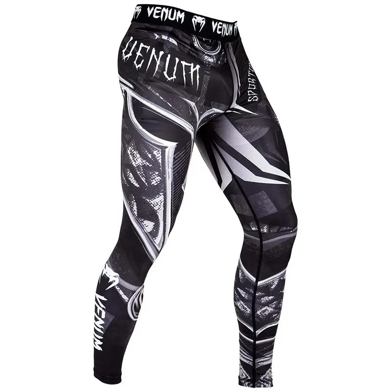 Venom Compression Pants Men Training Running Boxing MMA Sanda Gym Workout Base Layer Leggings Fitness